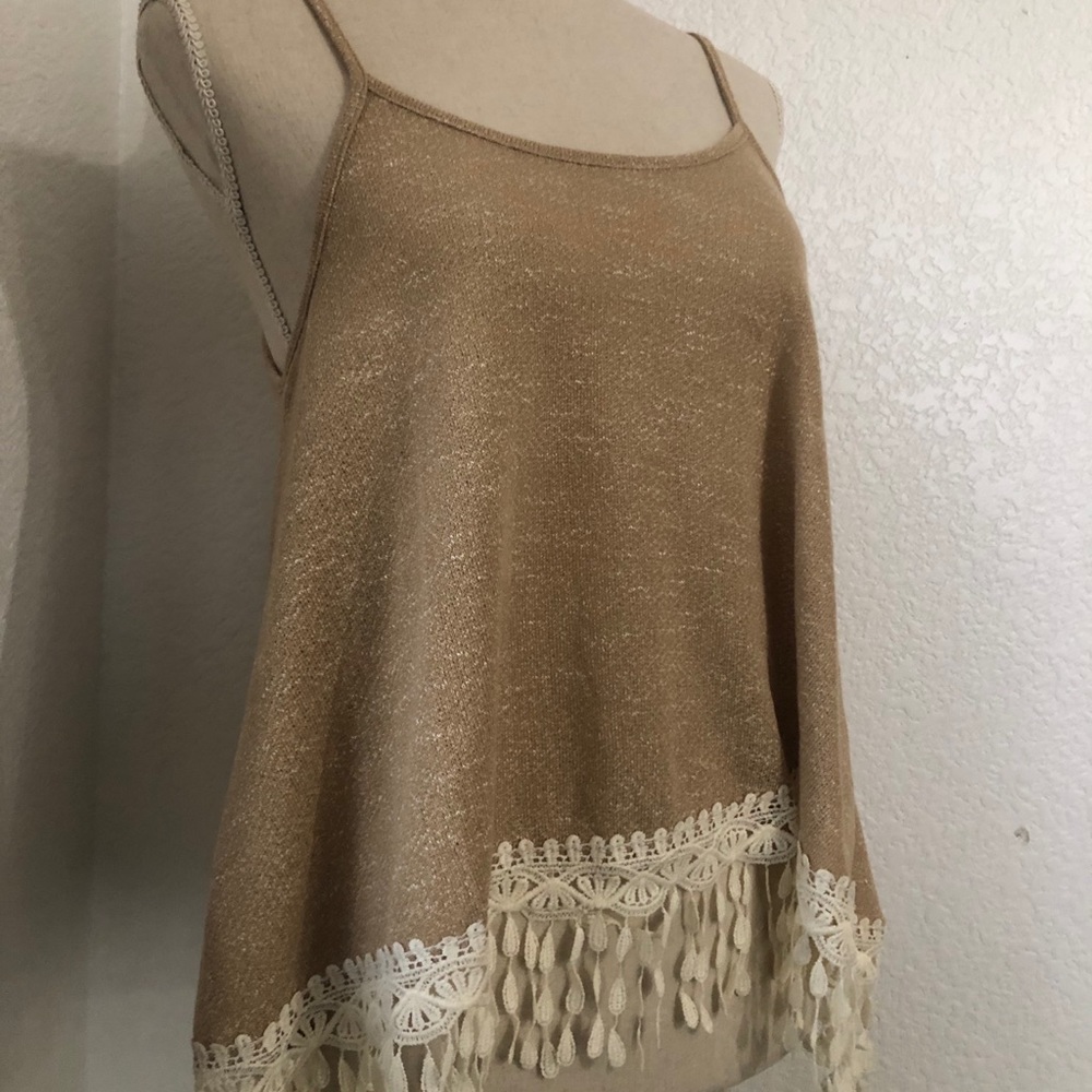 Tank with lace detail